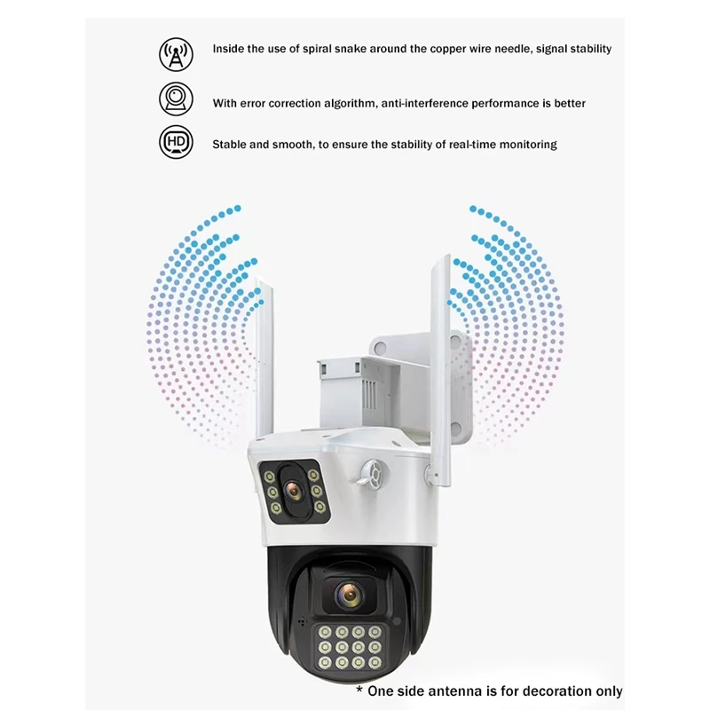 3-Мегапиксельная беспроводная бинокулярная камера WIFI HD Полноцветная камера наблюдения ночного видения Наружная водонепроницаемая камера