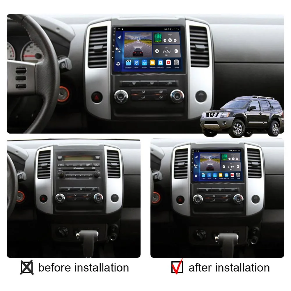 Автомобильное Радио Стерео Android 12 Для Nissan Frontier Xterra 2009-2012 Мультимедийный Видеоплеер 2 Din Авто GPS Головное Устройство Carplay DSP