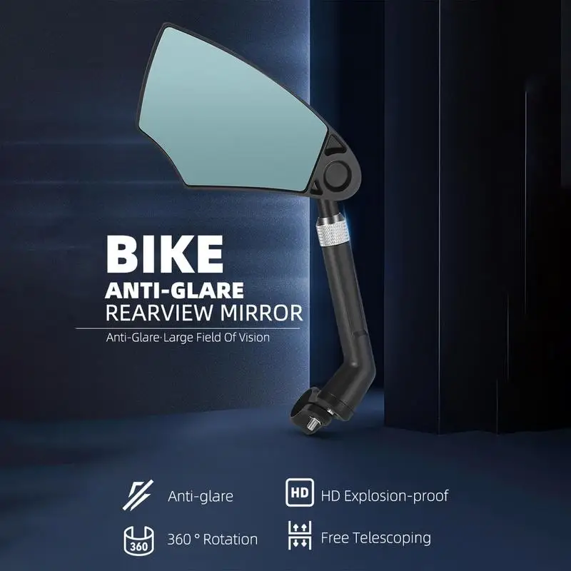Велосипедное зеркало заднего вида с возможностью поворота на 360 градусов, Велосипедное зеркало, Многоцелевые Аксессуары для езды на велосипеде для горных и шоссейных велосипедов, скутеров или скутеров.