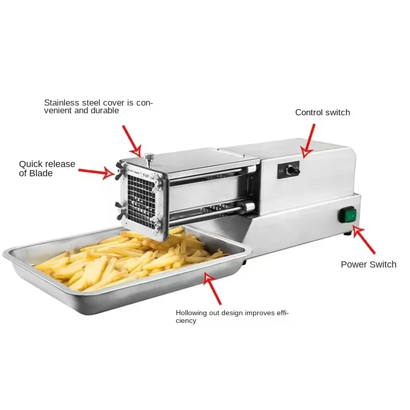 Автоматическая машина для резки фруктовых и овощных батончиков, для нарезки сладкого картофеля, огурцов, редиса, картофельного салата, картофеля фри, толкатель для картофеля фри