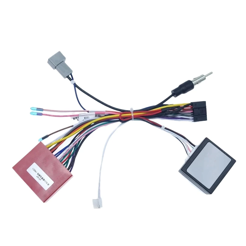 Автомобильный аудиосистема 16PIN адаптер шнура питания Аудио жгут проводов с коробкой Canbus для Mazda 3 5 6 8 CX-7 2008-2015