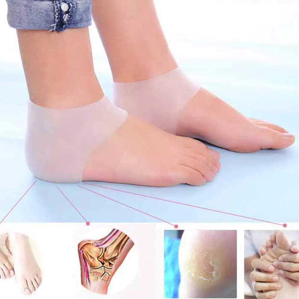 Силиконовые Увлажняющие Гелевые Носки на пятках Уход За потрескавшейся кожей Ног Защита Потрескавшихся ног Инструмент для ухода За Мониторами здоровья Массажер