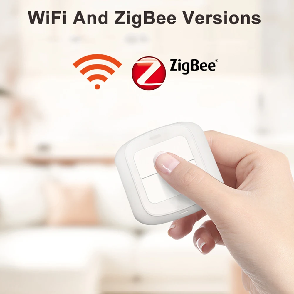 Tuya WiFi Для ZigBee Беспроводной переключатель с 6 сценами Кнопочный Smart Life APP Беспроводной пульт дистанционного управления Автоматизация Scenar Настенный выключатель