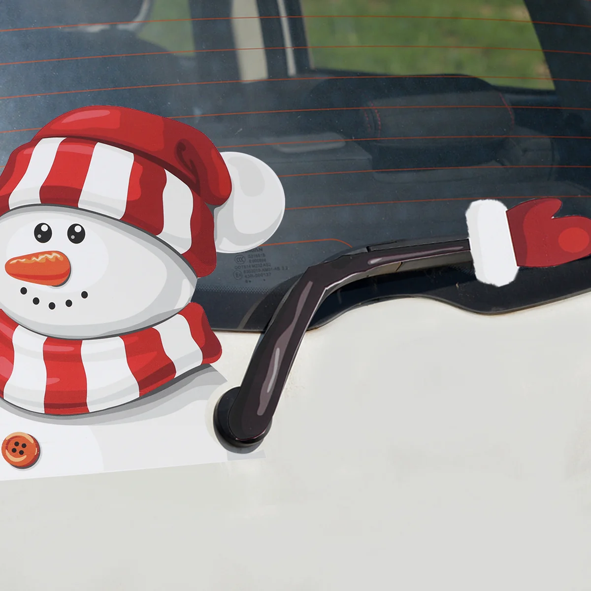 Рождественские машущие наклейки на стеклоочистители с забавным рисунком Санта-Клауса Автомобильная наклейка на заднее стекло Лобовое стекло Рождественское украшение автомобиля Стиль B