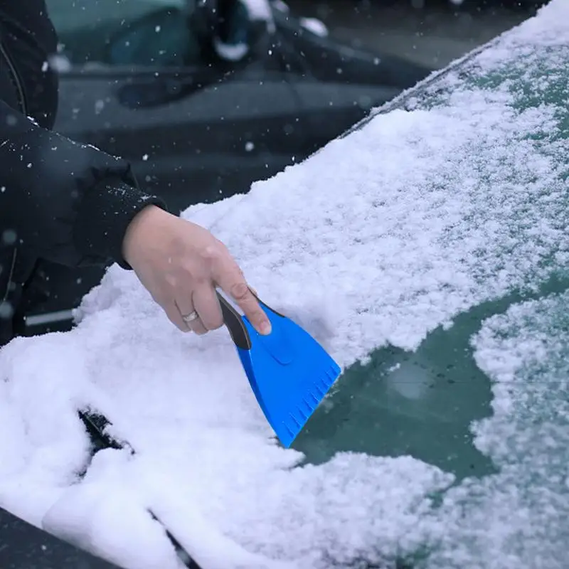 Автомобильный скребок для льда, Нескользящий скребок для лобового стекла, инструмент для удаления инея, простой в использовании Мини-инструмент для уборки снега в автомобиле