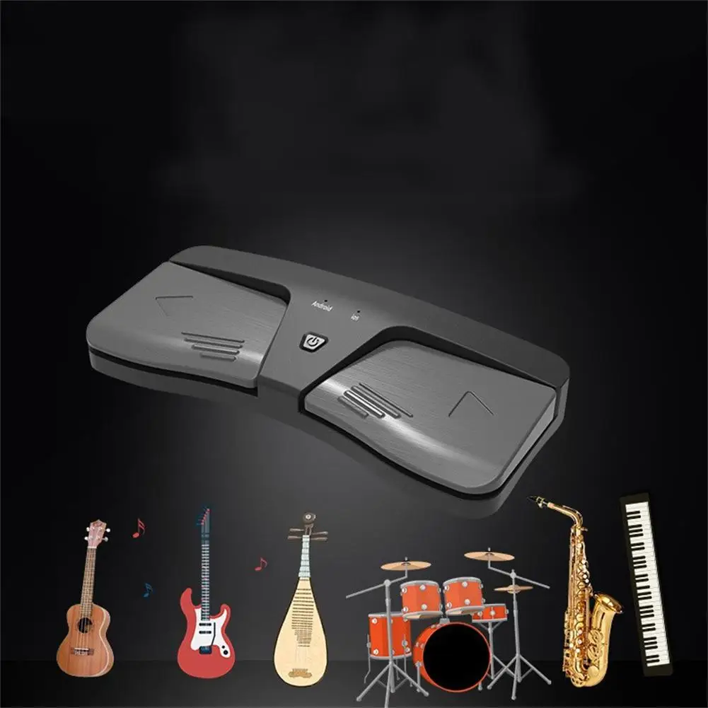 Умная беспроводная Ножная педаль, совместимая с Bluetooth, для перелистывания гитарных листов, Портативная Гитара, Переворачивающая страницы, Музыкальный инструмент Оптом