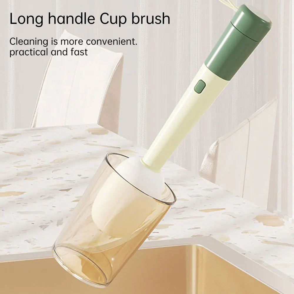 Щетка для чистки с длинной ручкой, мягкая пластиковая чашка, многофункциональная щетка для чистки, прочный подвесной дизайн, экологичность