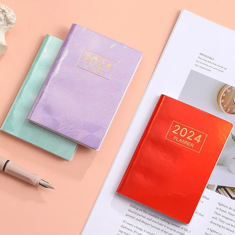 Планировщик 2024 года Журнал Libretas Diary Лазерный планировщик повестки дня Ноутбук Cuadernos Cahier Красочная записная книжка Cuaderno Notebooks