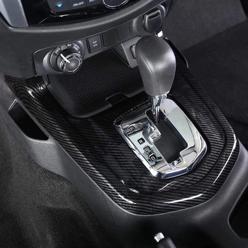 Для Nissan Navara NP300 2016-2019, Крышка панели кнопки подъема оконного стекла и рамка ручки переключения передач автомобиля из углеродного волокна