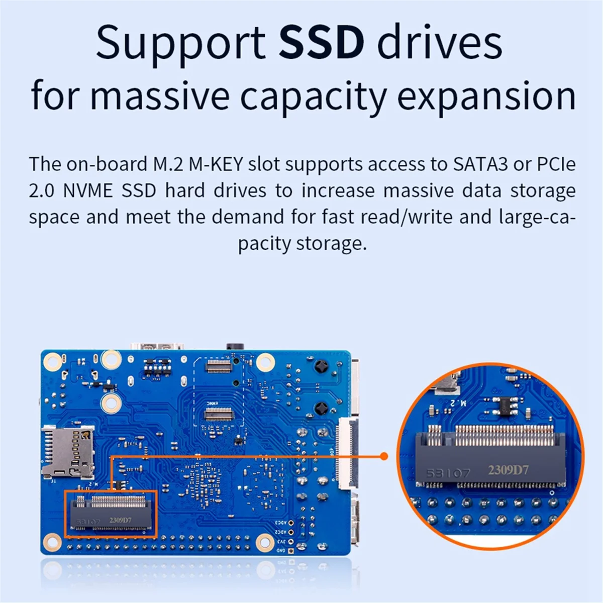 Для Orange Pi 3B Development Board Чип RK3566 Четырехъядерный 64-Разрядный процессор 5V 3A Power 4G + 256GB eMMC с ЕС
