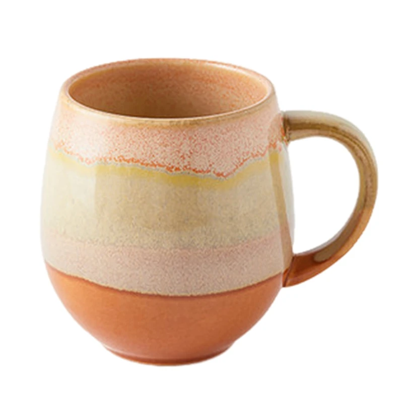 Простая Кружка Градиентного цвета объемом 520 мл, Керамическая Кружка с ручкой для кофе и молока, чашка для овсяных хлопьев, чашка для воды, сока, чашка для чая