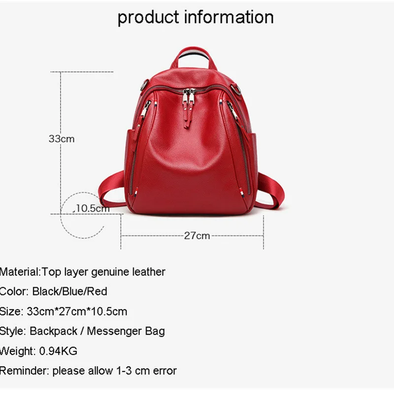 2023 Женский рюкзак из натуральной кожи, сумка на плечо для женщин, повседневные сумки для путешествий, женская мода, женские сумки-рюкзаки, Женские рюкзаки