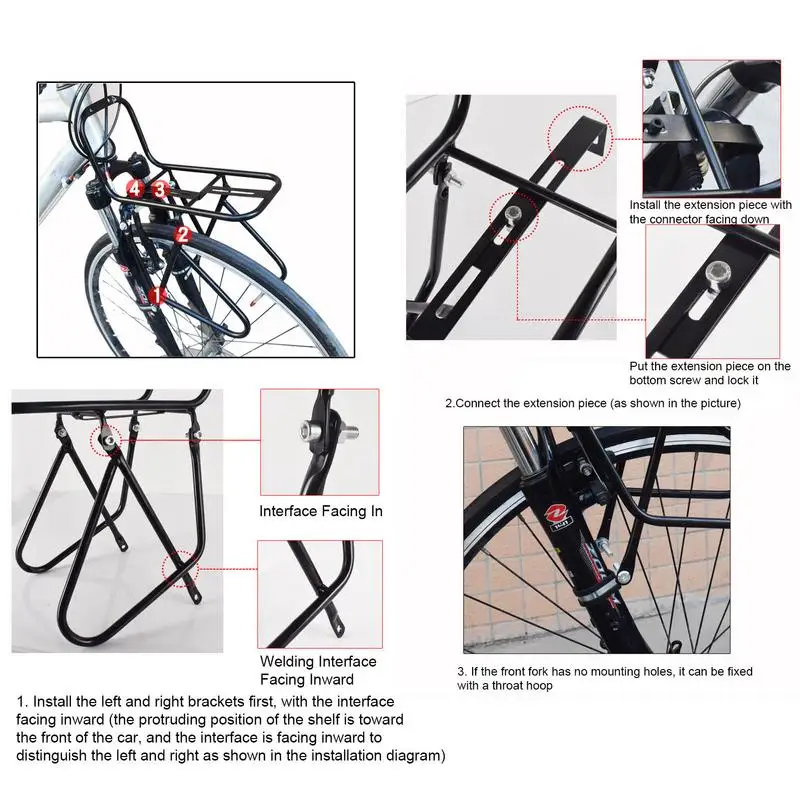 Велосипедные стойки MTB, Передняя стойка для велосипеда, Грузовые стойки для шоссейного велосипеда, сумка для переноски, кронштейн для багажной полки, аксессуары для велосипеда