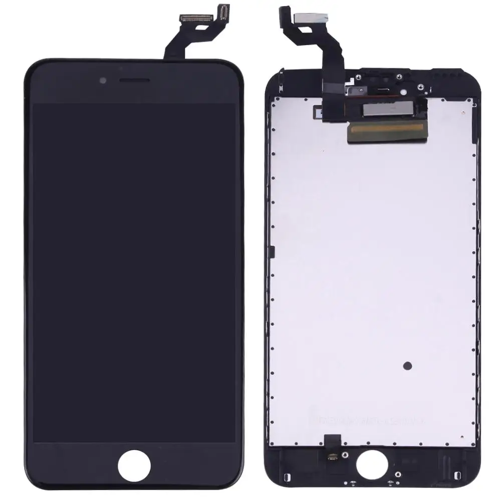 5 ШТ Черный + 5 ШТ Белый ЖК-экран и Дигитайзер в Полной Сборке с Рамкой для iPhone 6s Plus