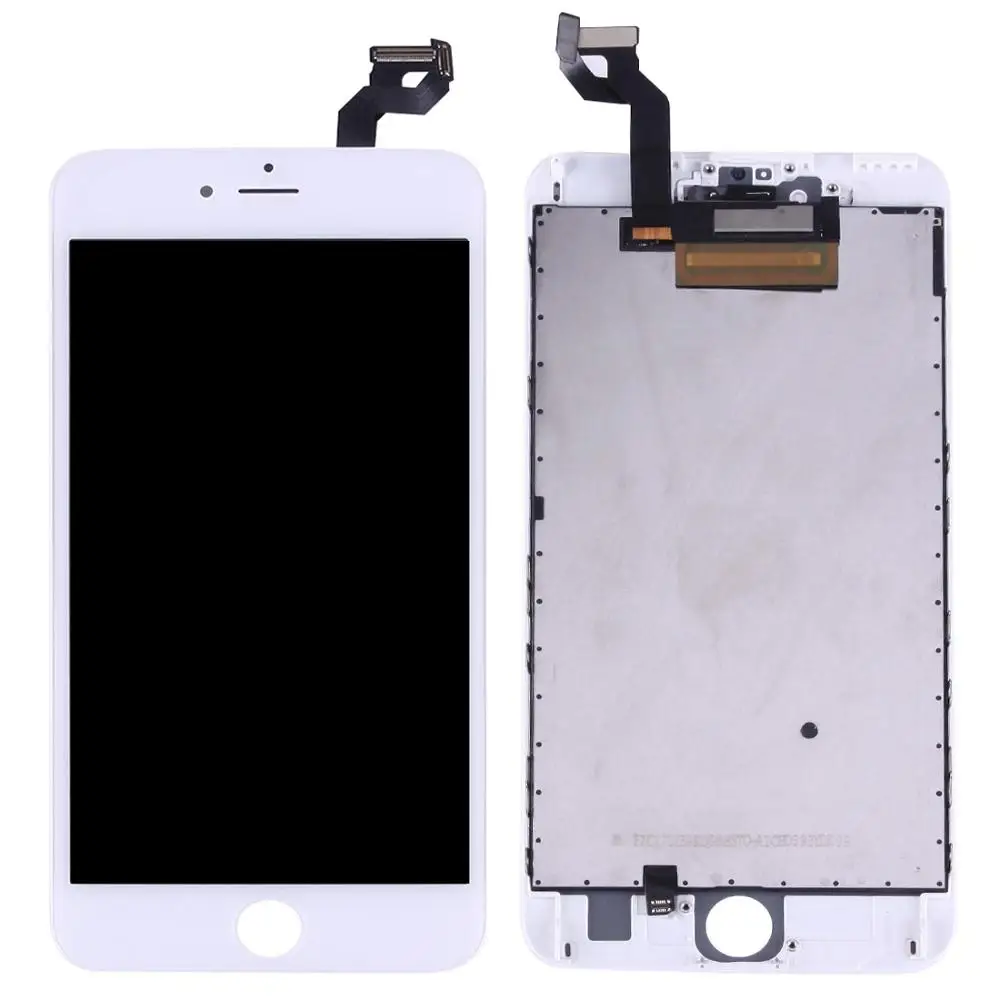 5 ШТ Черный + 5 ШТ Белый ЖК-экран и Дигитайзер в Полной Сборке с Рамкой для iPhone 6s Plus