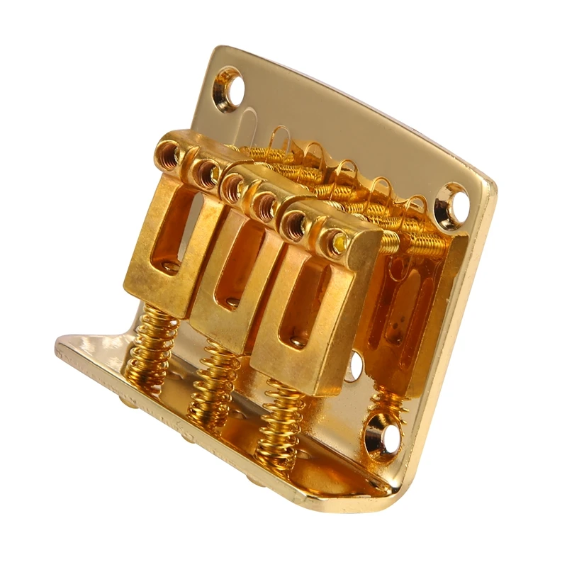 Детали для гитары в коробке из-под сигар: 3-струнная золотая гитара с жесткой загрузкой и регулируемым мостом золотого цвета.