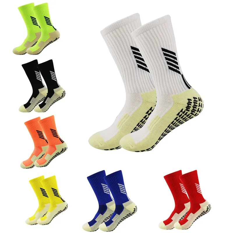 Футбольные носки с круглой силиконовой присоской, нескользящие футбольные носки, спортивные Мужские Женские носки для бейсбола, регби, велоспорта