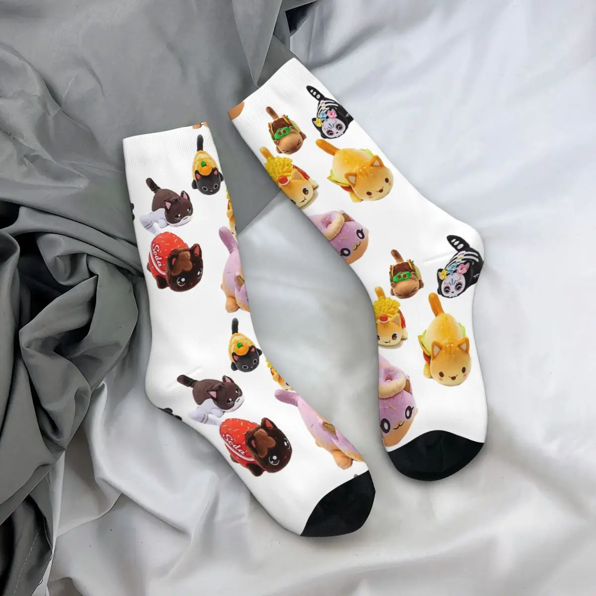 Забавные Счастливые мужские компрессионные носки Вместе Винтаж Harajuku Aphmau Хип-хоп Новинка Повседневная команда Сумасшедший носок с подарочным принтом