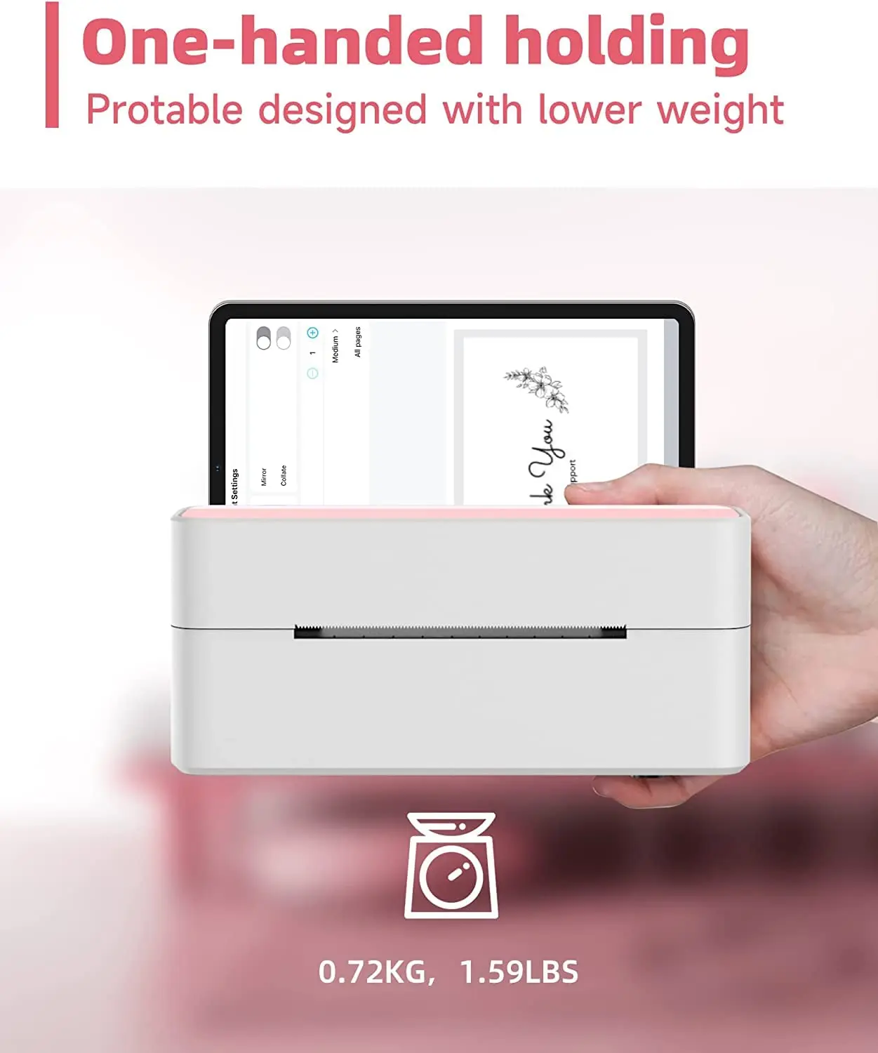 Принтер этикеток для доставки Phomemo PM-241 118 мм, беспроводной термопринтер этикеток Bluetooth, совместимый с iPhone Android Mac Windows