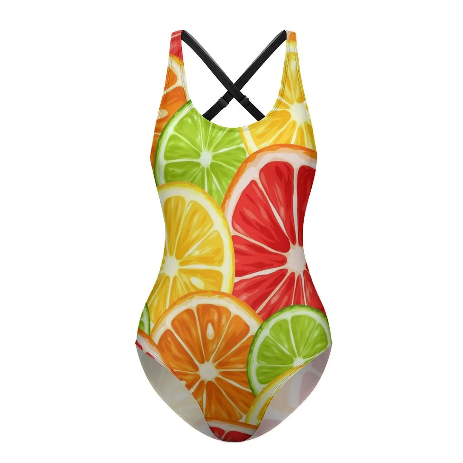 Купальник с цветными апельсинами, купальники с фруктовым принтом, цельный монокини, Сексуальные стильные пляжные наряды для ванной, большой размер