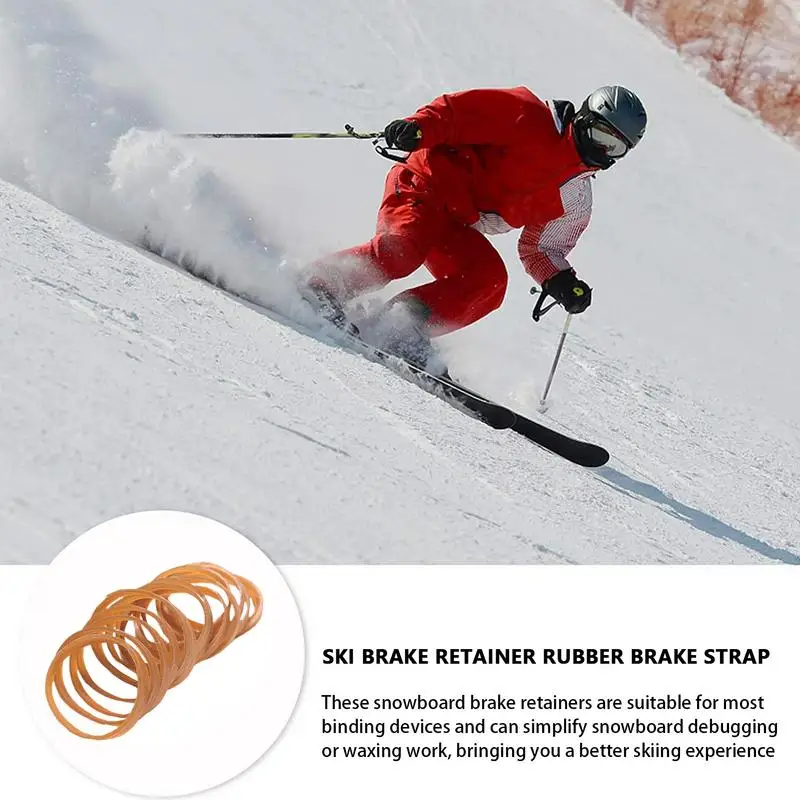 Фиксаторы ремня для фиксации лыжного тормоза Ленты для фиксации лыжного тормоза 30шт Тормозная лента для крепления лыж Эластичный ремень для лыжного снаряжения