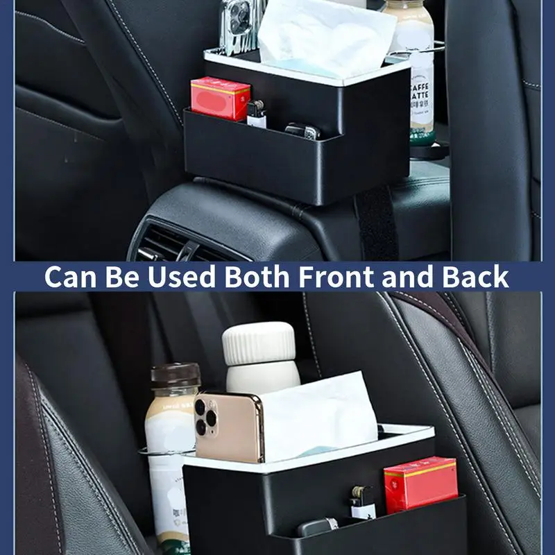 Многофункциональный держатель салфеток для автомобиля, Универсальные коробки для салфеток с 2 Складными подстаканниками, Футляр для питьевой салфетки, Дозатор салфеток для