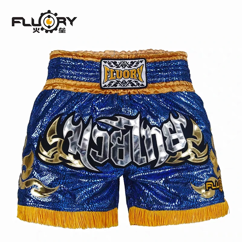 Мужские шорты FLUORY для муай Тай, мужские профессиональные дышащие шорты для тренировок по боевым искусствам, смешанным единоборствам, боксу, Санда