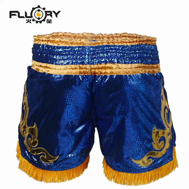 Мужские шорты FLUORY для муай Тай, мужские профессиональные дышащие шорты для тренировок по боевым искусствам, смешанным единоборствам, боксу, Санда