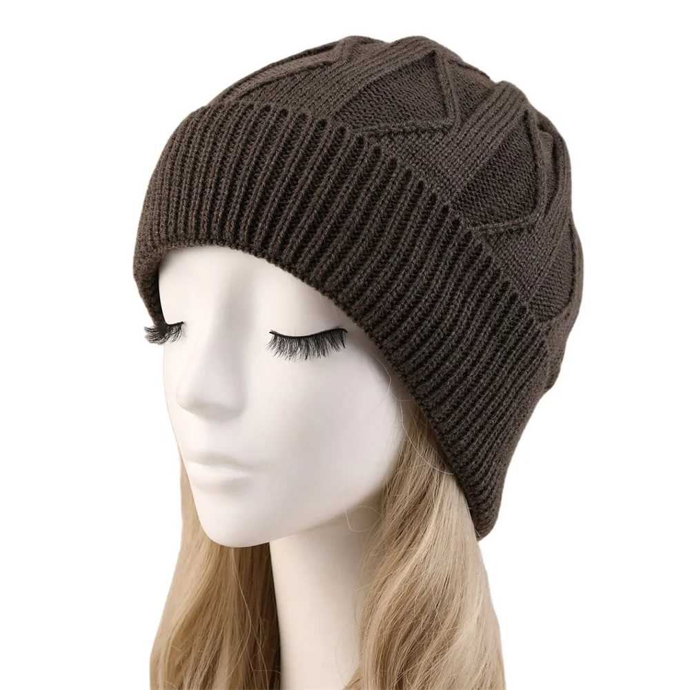Осенне-зимняя вязаная шапка, Зимние шерстяные Теплые кепки, женская однотонная шапочка, Модные простые кепки с хеджированием, Мужская повседневная крутая шляпа