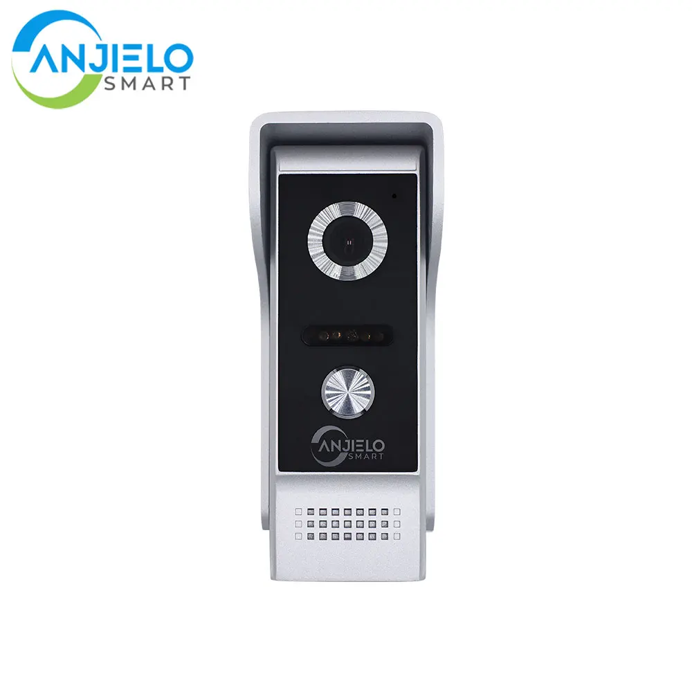 Anjielosmart Видимый дверной звонок с разрешением 1.0MP Металлический наружный блок с дождевиком и функцией ночного видения Уровень защиты IP65