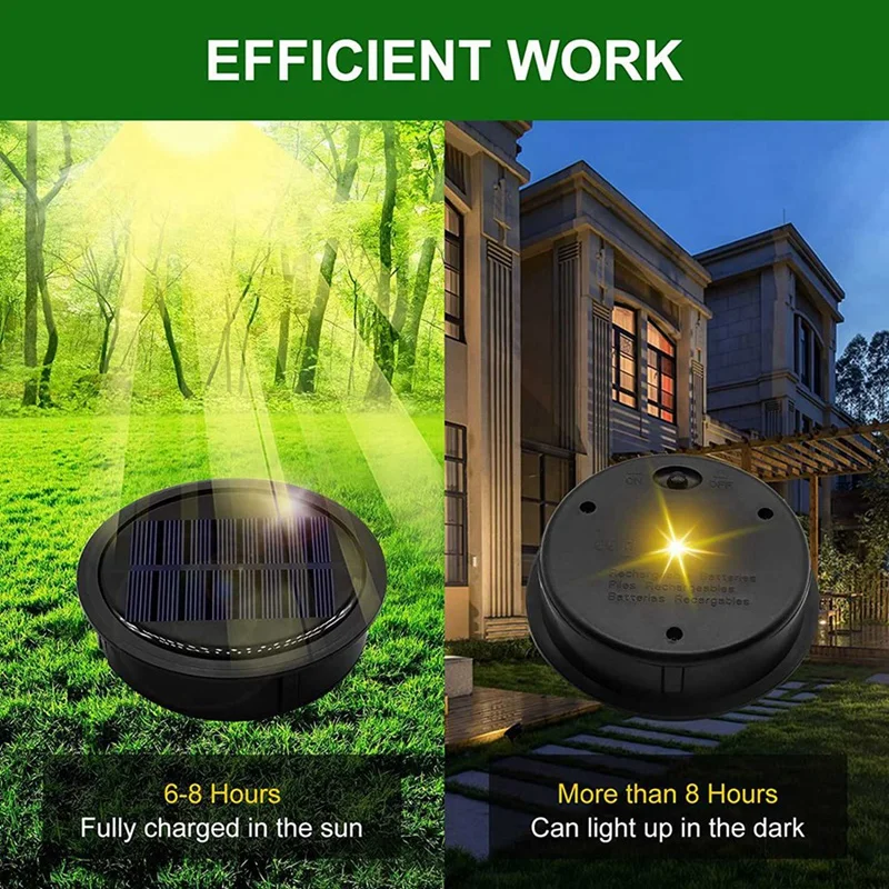 6 упаковок сменного топа с большим солнечным светом для наружных подвесных фонарей, более мощный и энергоэффективный