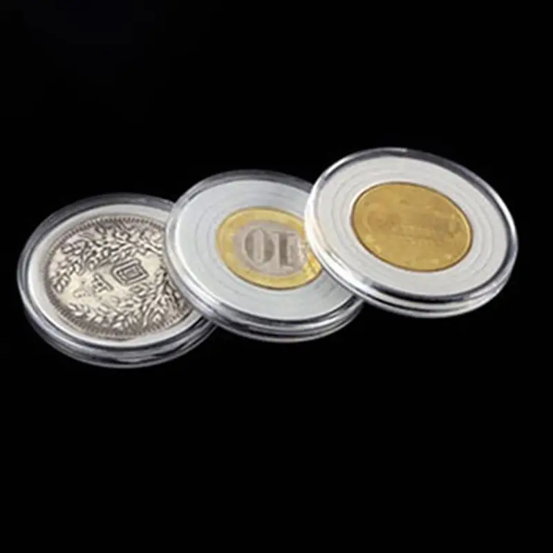 10 Штук Капсул для монет 25 мм Держатели для Монет Прозрачный Акриловый Футляр для Хранения 1 Дюймовых Бирок с Надписью B