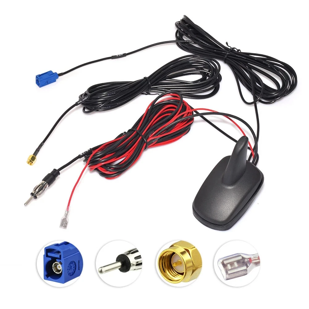 DAB / DAB + / GPS / FM / AM Автомобильное цифровое радио с усиленной антенной для установки на крыше автомобиля