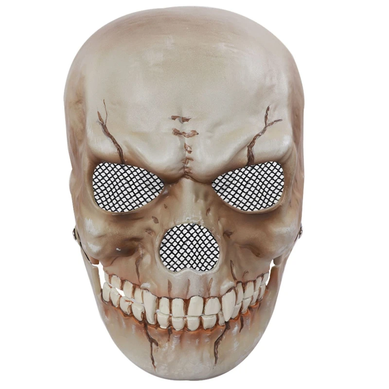 Маска с подвижной челюстью черепа Реалистичная маска черепа Косплей С подвижной челюстью 3d скелет Череп Страшная маска Horror Mask