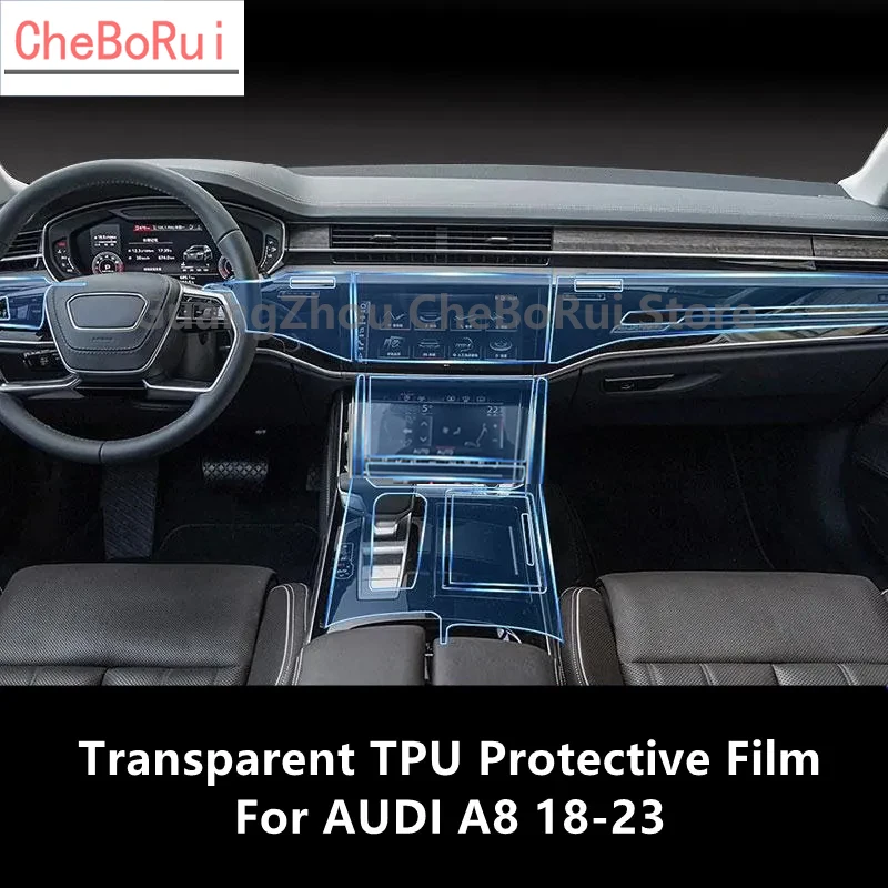 Для AUDI A8 18-23, Центральная консоль салона автомобиля, прозрачная защитная пленка из ТПУ, пленка для ремонта от царапин, Аксессуары для ремонта