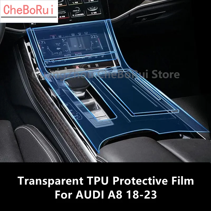 Для AUDI A8 18-23, Центральная консоль салона автомобиля, прозрачная защитная пленка из ТПУ, пленка для ремонта от царапин, Аксессуары для ремонта
