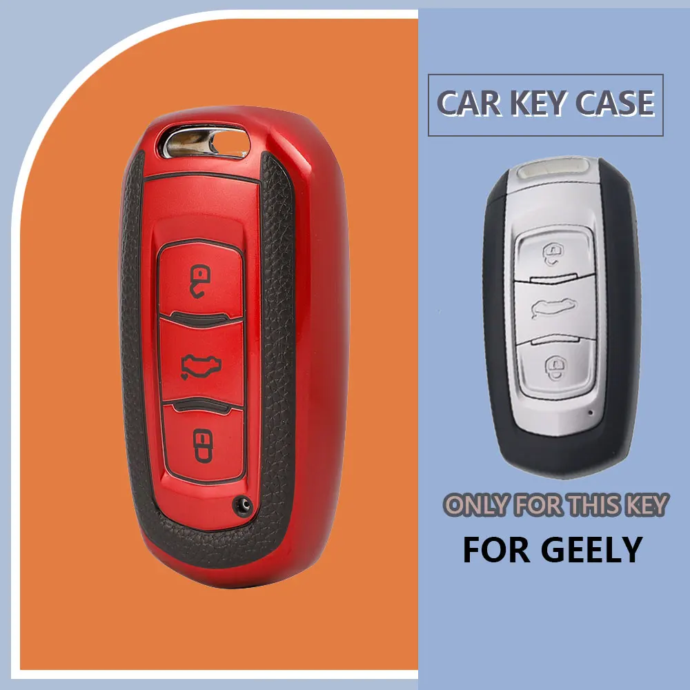 ТПУ Кожаный Чехол для Дистанционного Ключа Автомобиля Geely Atlas Boyue NL3 EX7 Emgrand X7 EmgrarandX7 SUV GT GC9 Shell Fob Protector