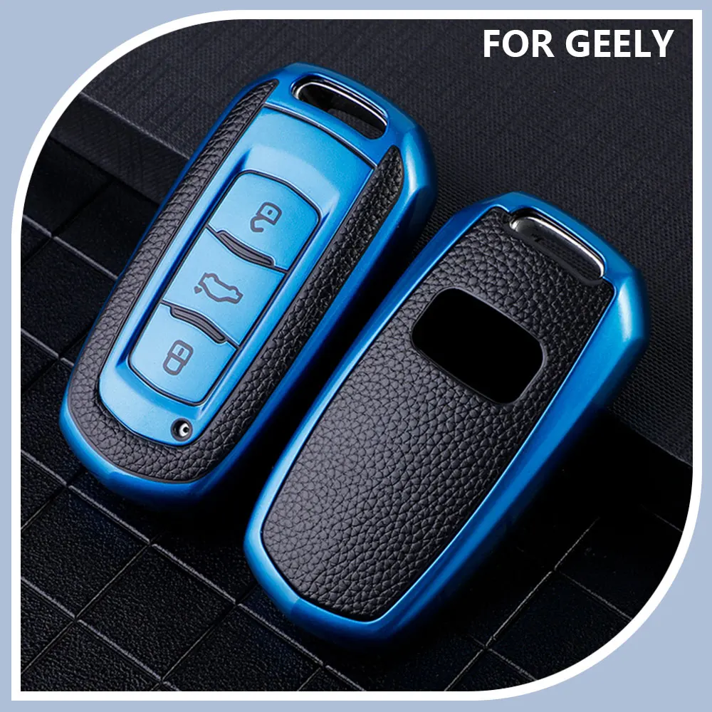 ТПУ Кожаный Чехол для Дистанционного Ключа Автомобиля Geely Atlas Boyue NL3 EX7 Emgrand X7 EmgrarandX7 SUV GT GC9 Shell Fob Protector