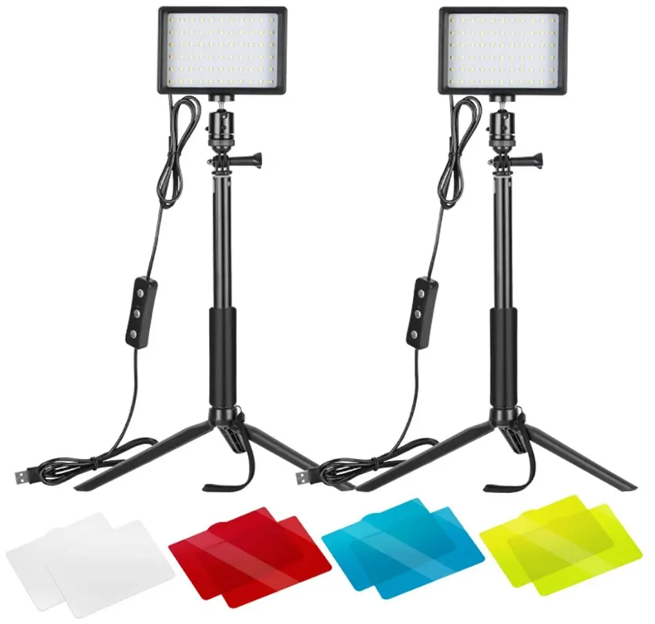 Видеоблог с несколькими источниками света, заполняющий свет, камера, видео, Цветная карта, Трехцветная плоская панель, USB-зарядка