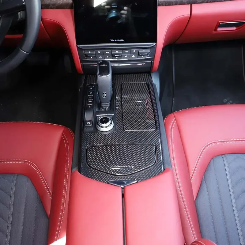 Для Maserati Geberit 2014-2023, автомобильная панель переключения передач из настоящего углеродного волокна, рамка, Накладка, наклейка, автомобильные Аксессуары