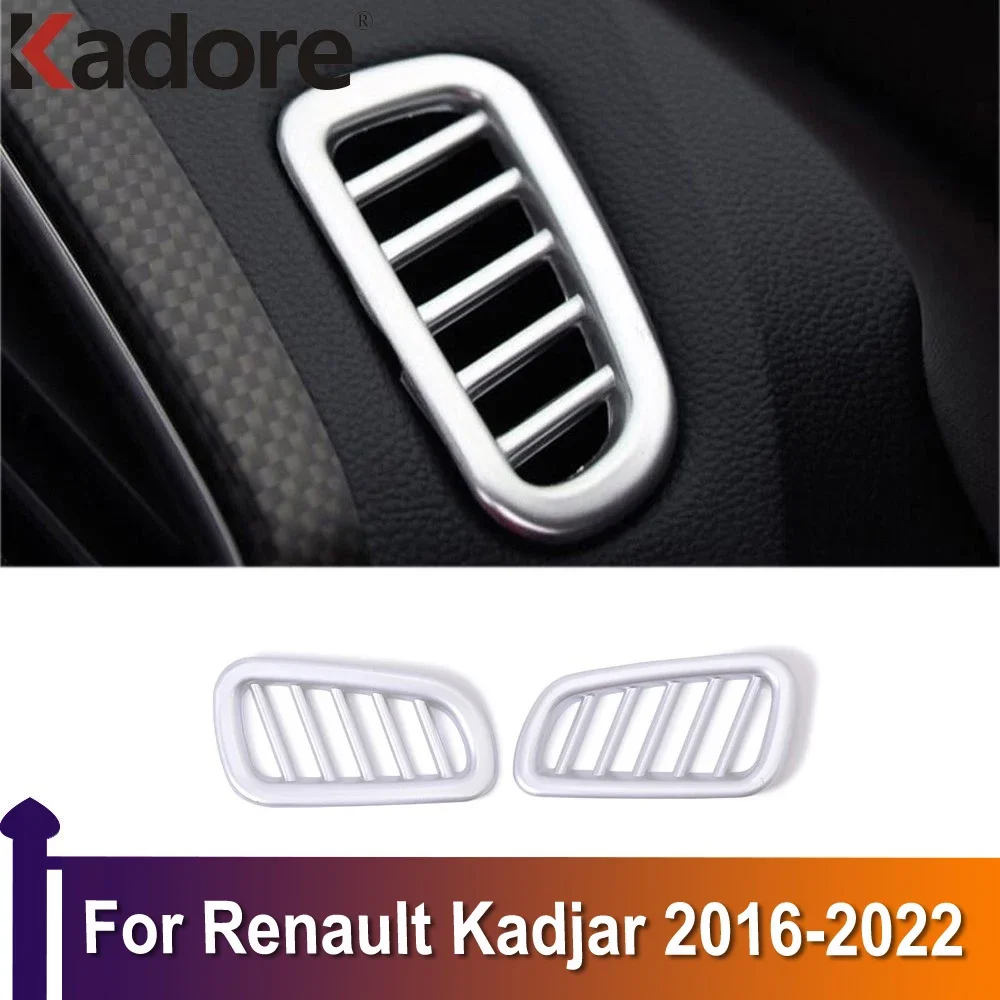 Накладка На Переднее Вентиляционное Отверстие Для Renault Kadjar 2016-2018 2019 2020 2021 2022 Наклейки На Розетку Кондиционера Рамка Автомобильные Аксессуары