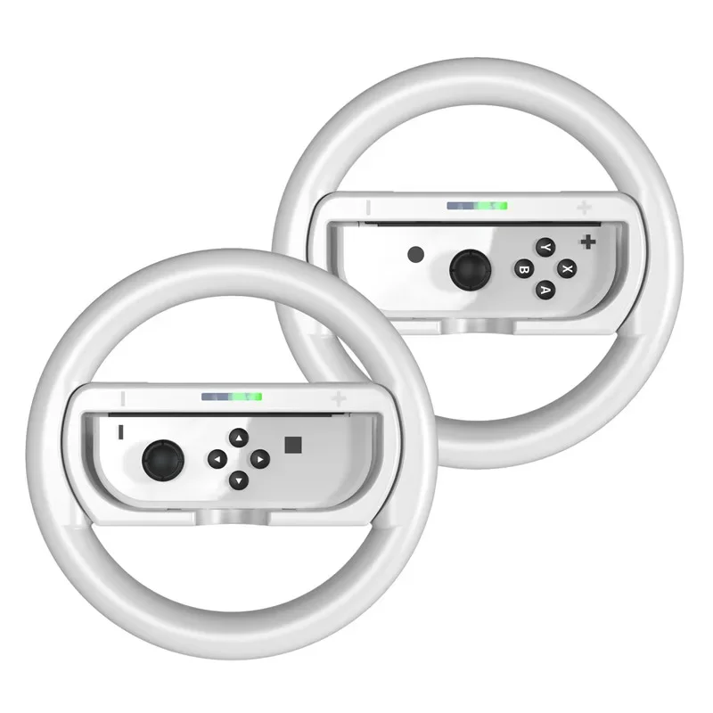 Для Nintendo Switch OLED Левая и правая ручка, два в одном, игровой гоночный переключатель рулевого колеса, Съемная ручка для руля, игровой контроллер
