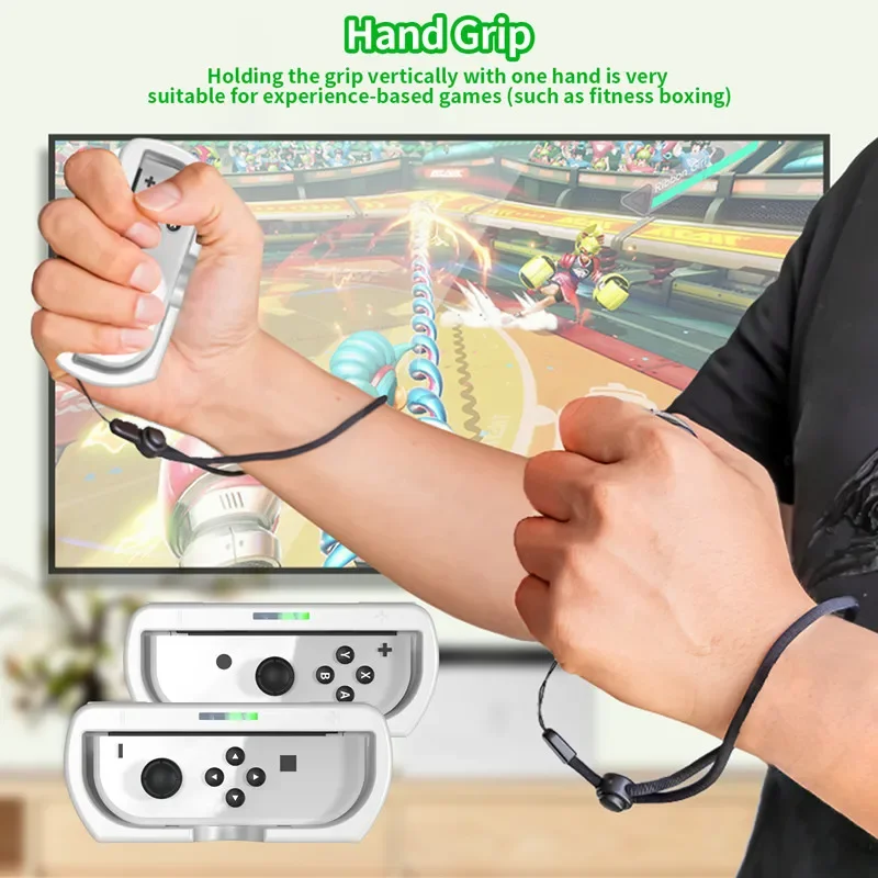 Для Nintendo Switch OLED Левая и правая ручка, два в одном, игровой гоночный переключатель рулевого колеса, Съемная ручка для руля, игровой контроллер