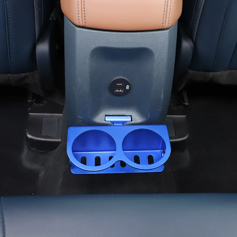 Для Ford Maverick 2022 года алюминиевый сплав черный автомобильный стайлинг задний держатель для напитков держатель для стакана воды аксессуары для украшения интерьера автомобиля