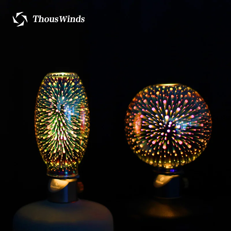 Thous Winds 3D Fireworks SP GL140, Фонарь, Газовая лампа, Стеклянный Абажур, Уличная лампа для кемпинга, Аксессуары для стеклянных фонарей
