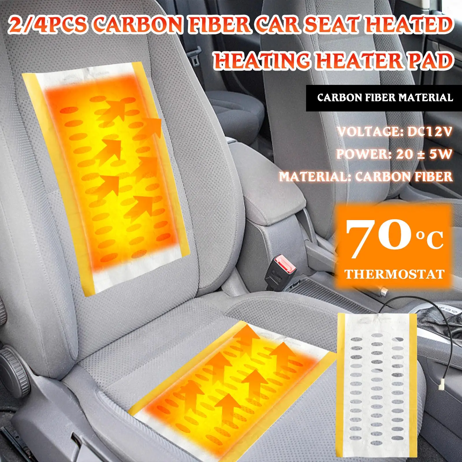 Нагревательный элемент Нагревательный элемент на 12 В Нетканый нагревательный элемент Теплопроводящий элемент для вентиляции автомобильных сидений грелка