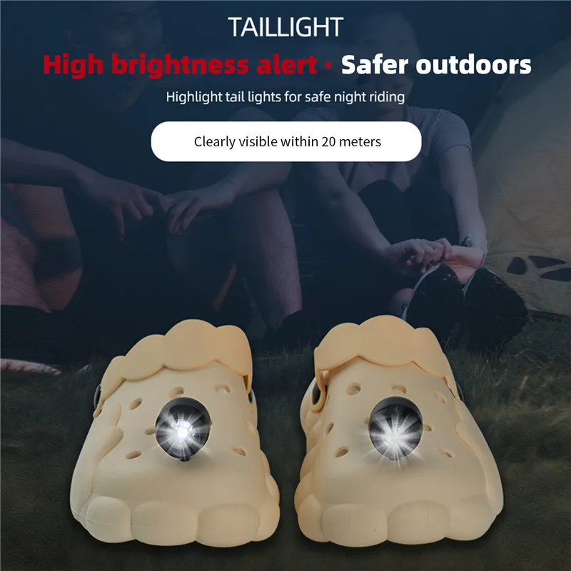 2 шт. Светодиодная лампа для обуви Croc Light IPX5, Водонепроницаемая лампа для обуви для выгула собак, Походная лампа для кемпинга для взрослых и детей, декоративная