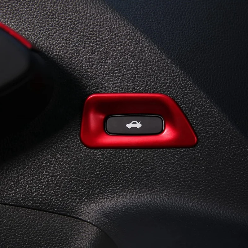 Для 11-го Honda Civic 2022 Рулевое колесо Боковая Кнопка Отделка крышки Рамка для кнопки включения Фар заднего Багажника Аксессуары Красный