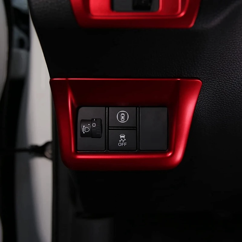 Для 11-го Honda Civic 2022 Рулевое колесо Боковая Кнопка Отделка крышки Рамка для кнопки включения Фар заднего Багажника Аксессуары Красный