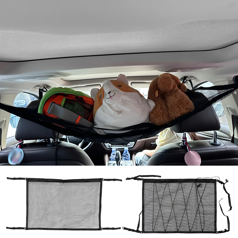 Органайзер для хранения на крыше автомобиля, Внутренняя сумка для хранения грузов, Дышащая сетчатая сумка, Сетчатый карман для хранения на потолке автомобиля, Регулируемый Сетчатый карман